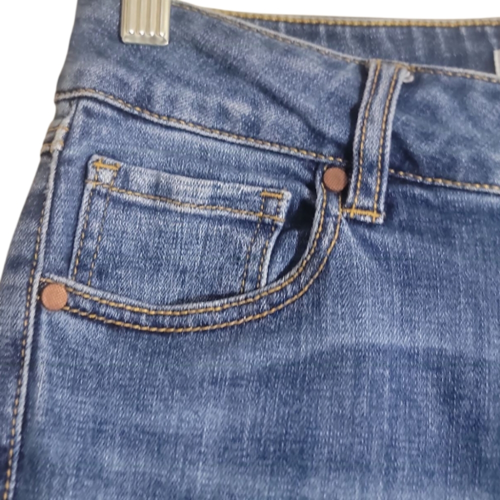 Cabi women's skinny blue low rise distress jeans size 4 - Picture 4 of 11